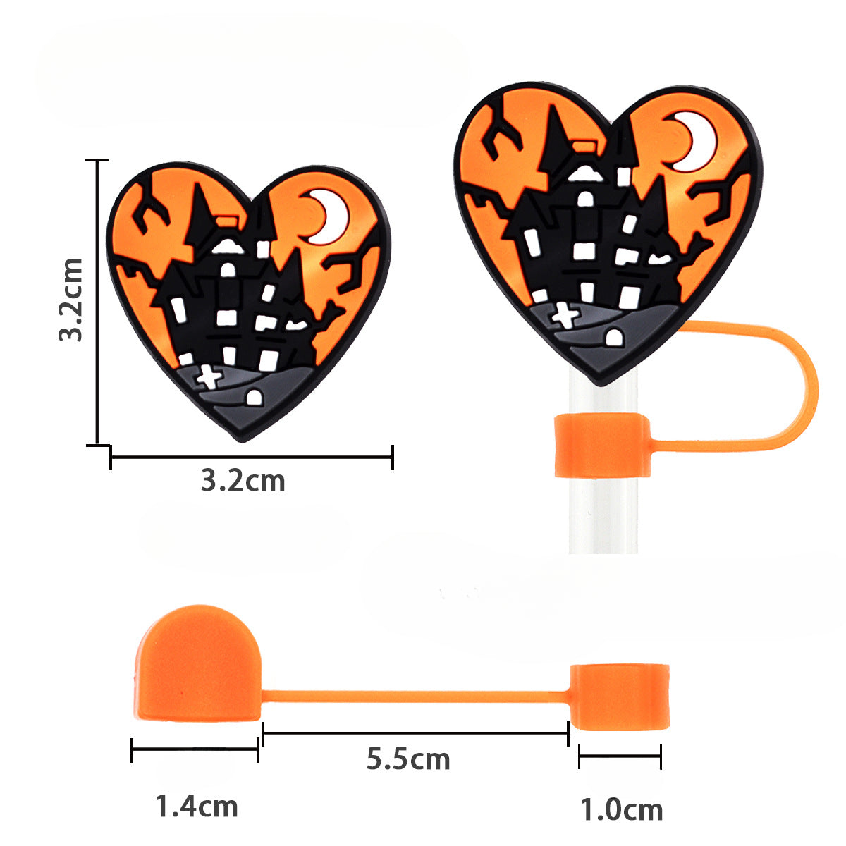 Wholesale Random 100pcs Straw Tube Cap Halloween Series Party Straw Cover ACC-SCR-RYY056