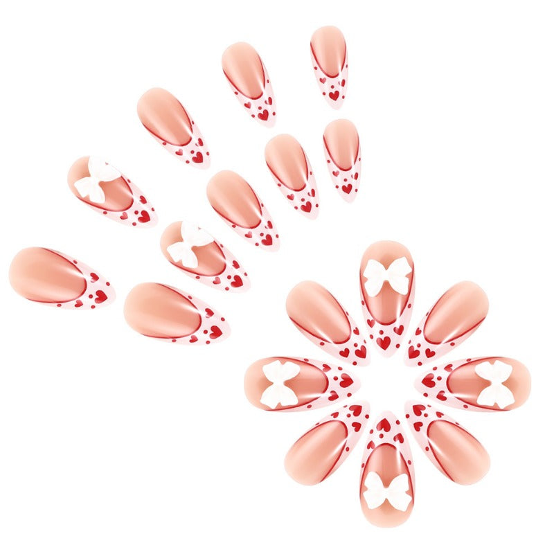 Wholesale 24 Pieces/box Valentine's Day Flower Bow Nails Kits Nail Stickers ACC-NS-MiKe029