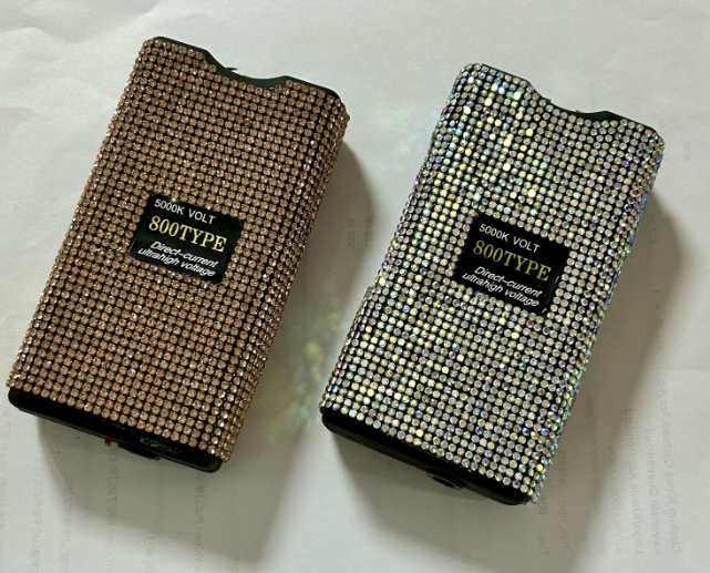 Wholesale 2pcs/set Colorful Rhinestone Flashlight Plastic Keychain ACCHW-KC-ZhiYa012