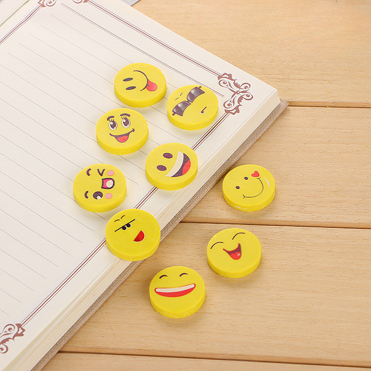 Wholesale Cartoon Smiley Erasers School Supplies Creative Stationery Cute Expressions ACC-ER-Liuj002