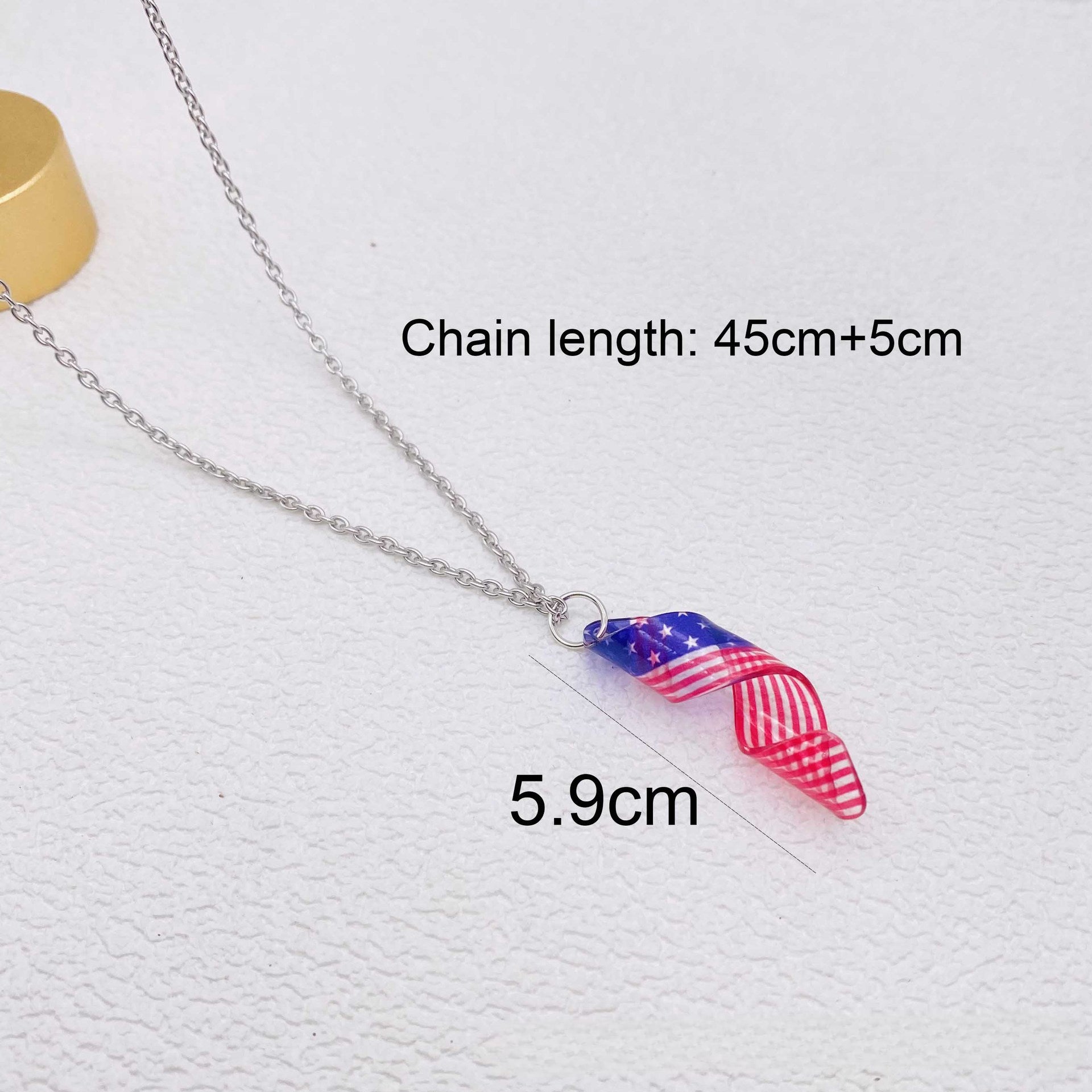 Wholesale Independence Day Earrings Set Pentagram American Flag Acrylic Necklace Earrings ACC-ES-SuSheng001