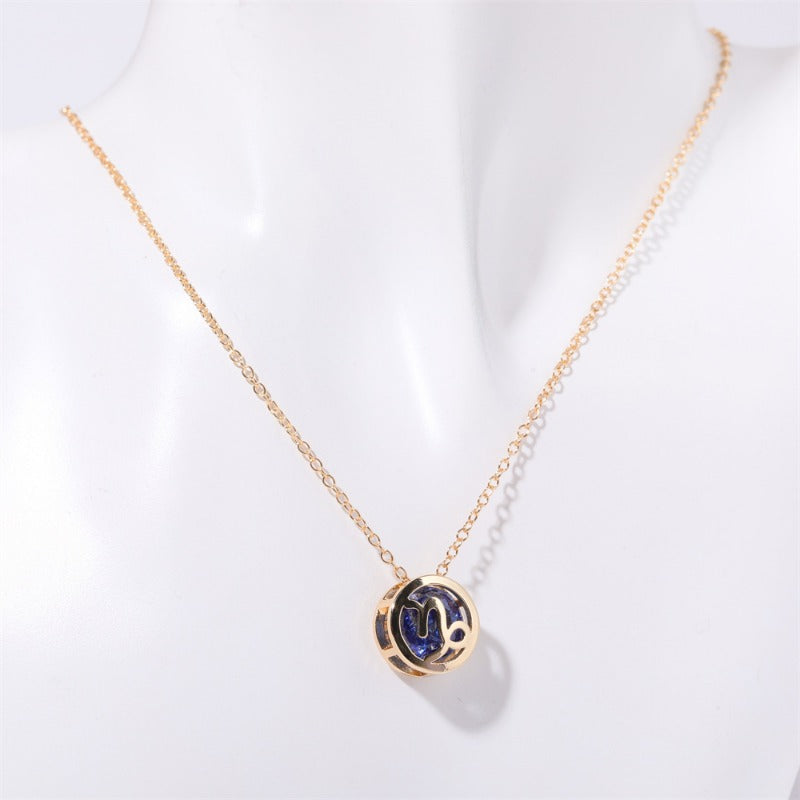 Wholesale Double-sided Hollow Twelve Zodiac Necklace ACC-NE-XuanChi003