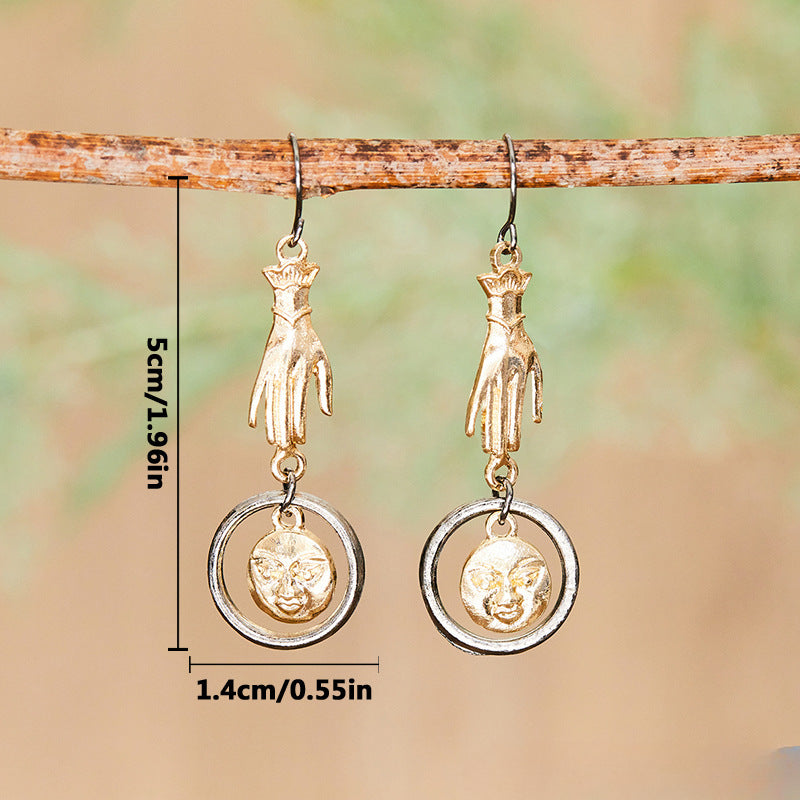 Wholesale Vintage Palm Pendant Bohemian Earrings ACC-ES-MingC002