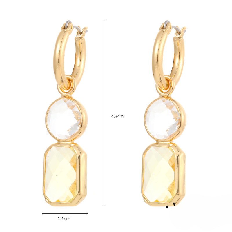 Wholesale Faceted Colorful Crystal Earrings