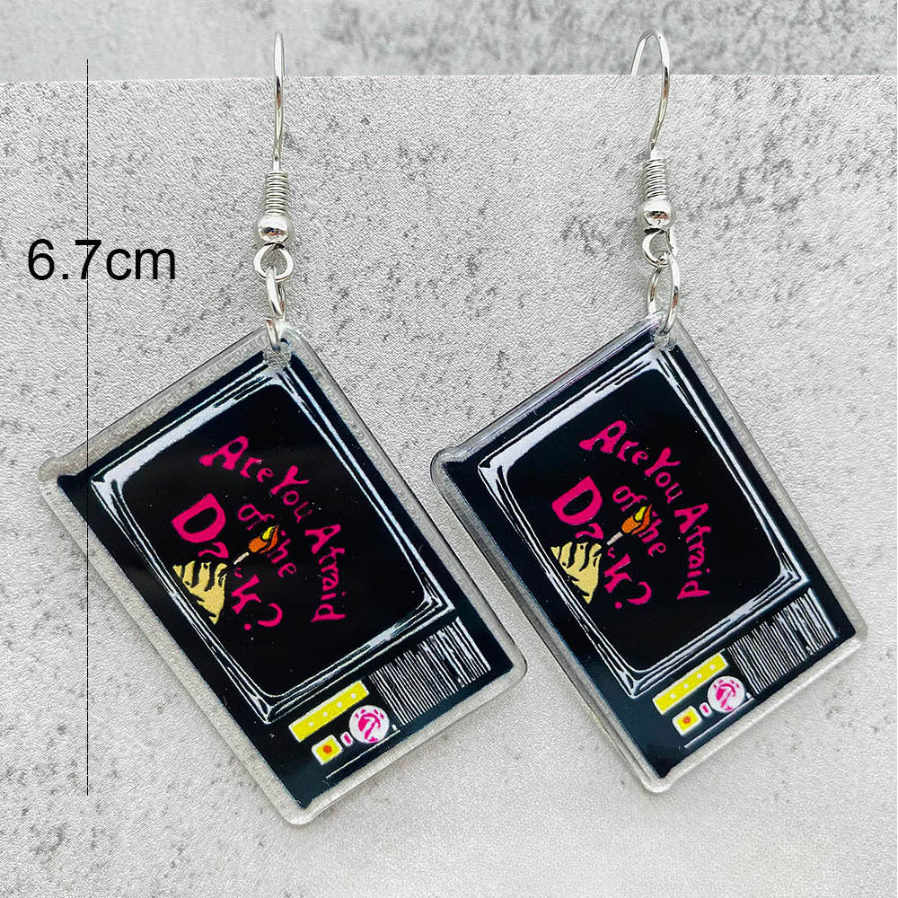 Wholesale Halloween Skull OUIJA Acrylic Earrings ACC-ES-ChenY034