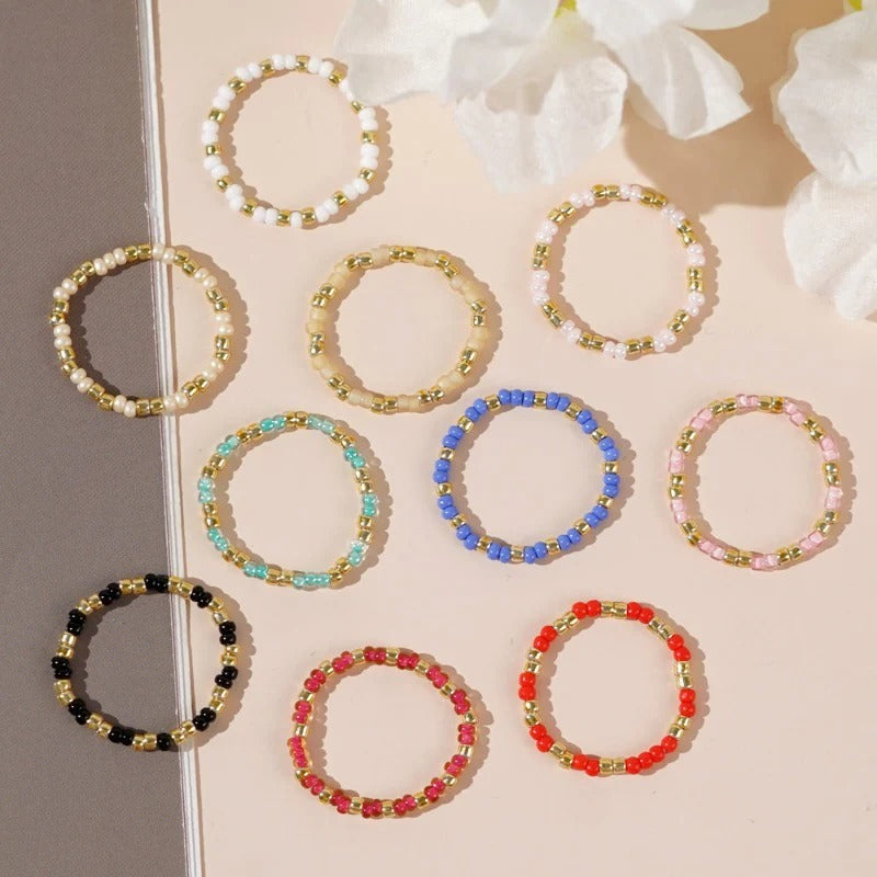 Wholesale Bohemian Rice Bead Rings ACC-RS-GWL002