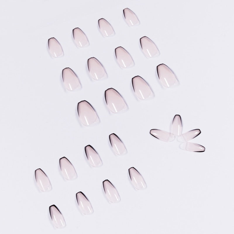 Wholesale 24 Pieces/box Nude Black Nails Kits Nail Stickers ACC-NS-LeFan226