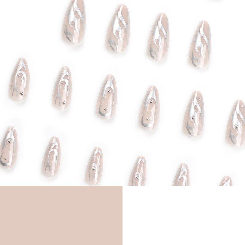 Wholesale 24 Pieces/box Flame Press-on Nails Kits Nail Stickers ACC-NS-LeFan095