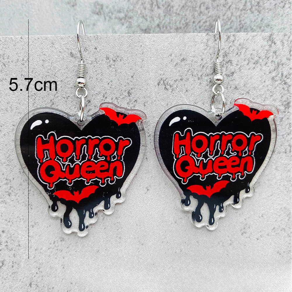 Wholesale Halloween Skull OUIJA Acrylic Earrings ACC-ES-ChenY034