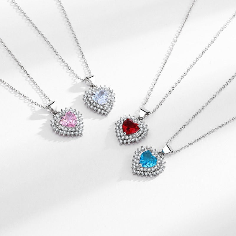 Wholesale Double Row Small Diamond Light Luxury Temperament Clavicle Necklaces ACC-NE-MeiLi002