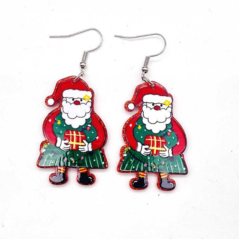 Wholesale Acrylic Christmas Snowflake Santa Earrings ACC-ES-ChenY089