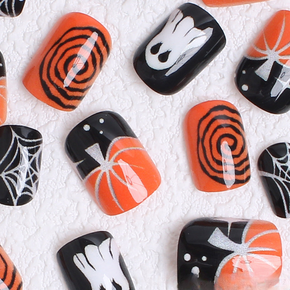 Wholesale 24 Pieces/box Halloween Press-on Nails Kits Nail Stickers ACC-NS-XingNai007