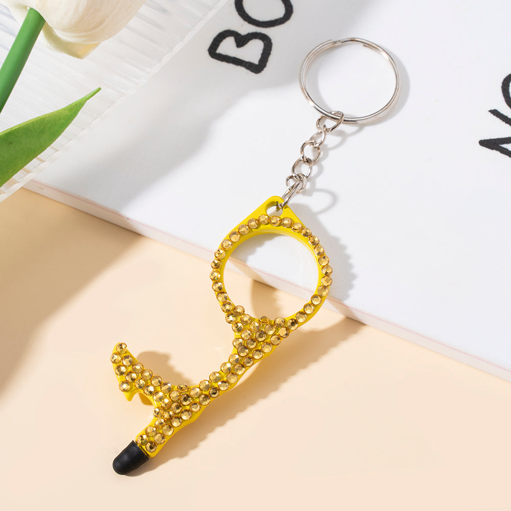 Wholesale Multifunctional Double-Sided Diamond Door Opener Portable Keychain ACCVIP-KC-ZhiYa014