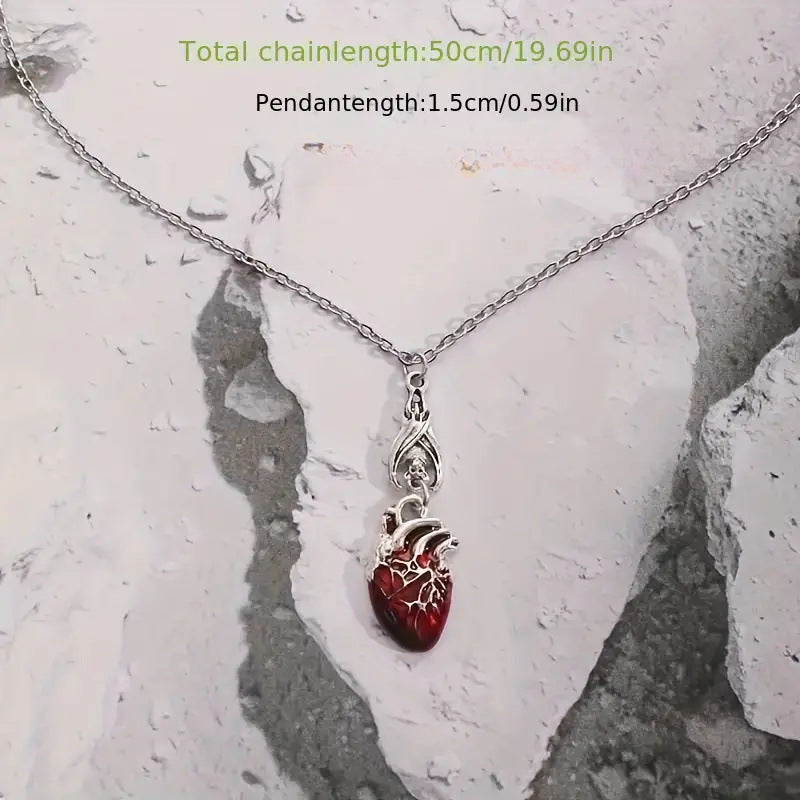 Wholesale Bohemian Bat Shape Heart Pendant Necklaces ACC-NE-MLR010