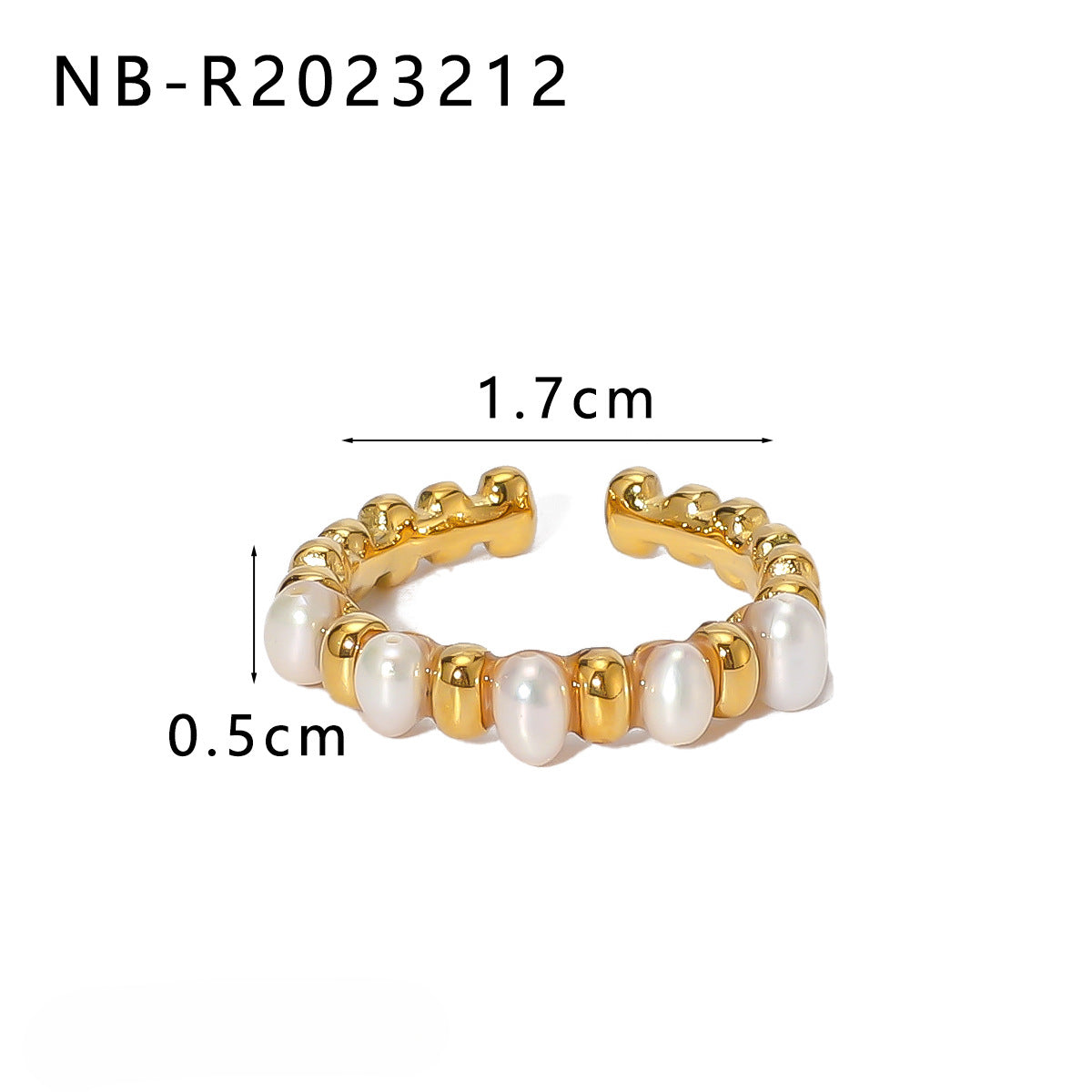 Wholesale 18K Gold Stainless Steel Irregular Round Rings ACC-RS-XinY015