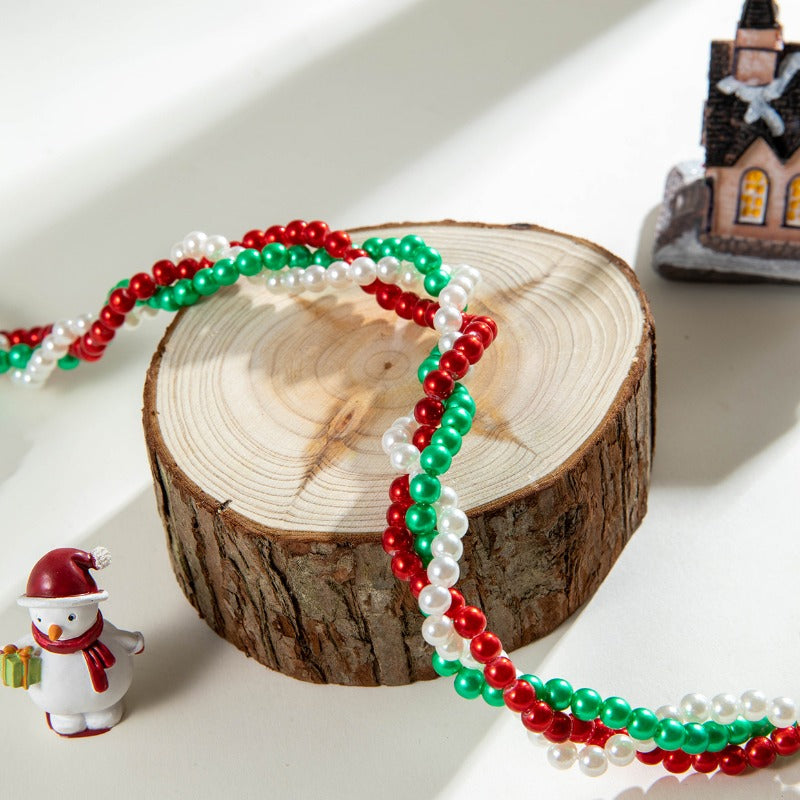 Wholesale Colorful Beaded Christmas Necklace Braided Twist Necklace ACC-NE-YongGe010