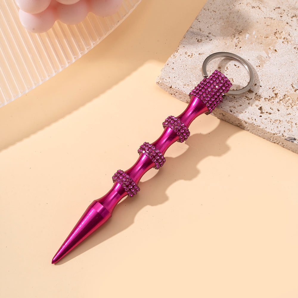 Wholesale Outdoor Pen-shaped Metal Pendant Diamond Keychains ACC-KC-ZhiYa057