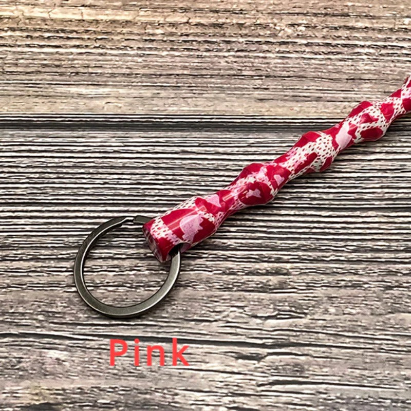 Wholesale Leopard Print Camouflage Aluminum Alloy Pen Shape Hard Keychains ACC-KC-ChiP002
