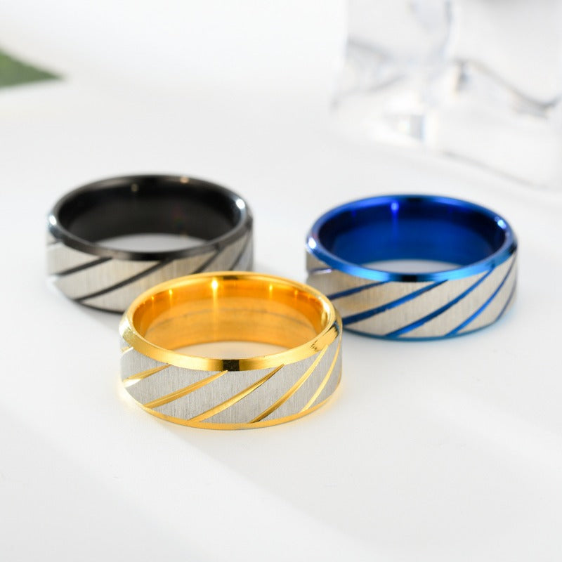 Wholesale Men's Stainless Steel Finger Rings ACC-RS-BanLan006