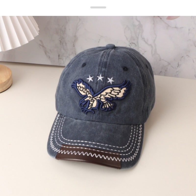 Wholesale Vintage Distressed Hat Washed Denim Cotton Embroidered Baseball Cap ACC-HT-HengBing001