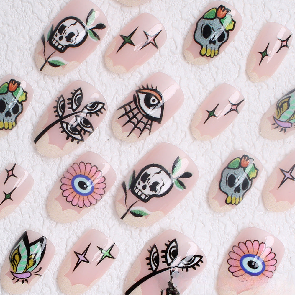 Wholesale 24 Pieces/box Press-on Nails Kits Nail Stickers ACC-NS-XingNai008