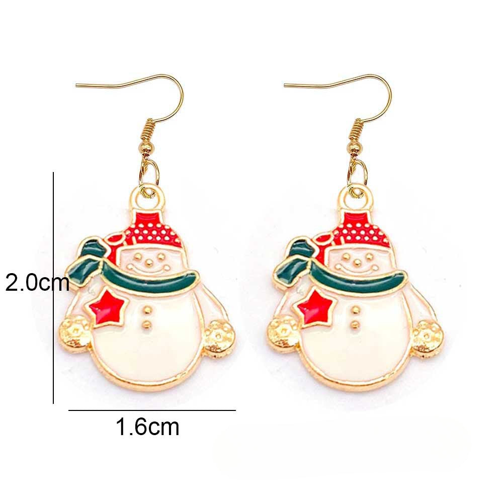 Wholesale Christmas Tree Santa Claus Bell Alloy Oil Drop Earrings ACC-ES-ChenY044