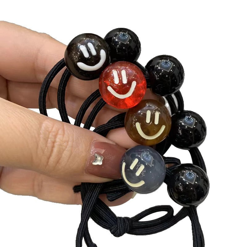 Wholesale Acetate Smiley Face Multicolor Hair Ties ACC-HS-Fanz001