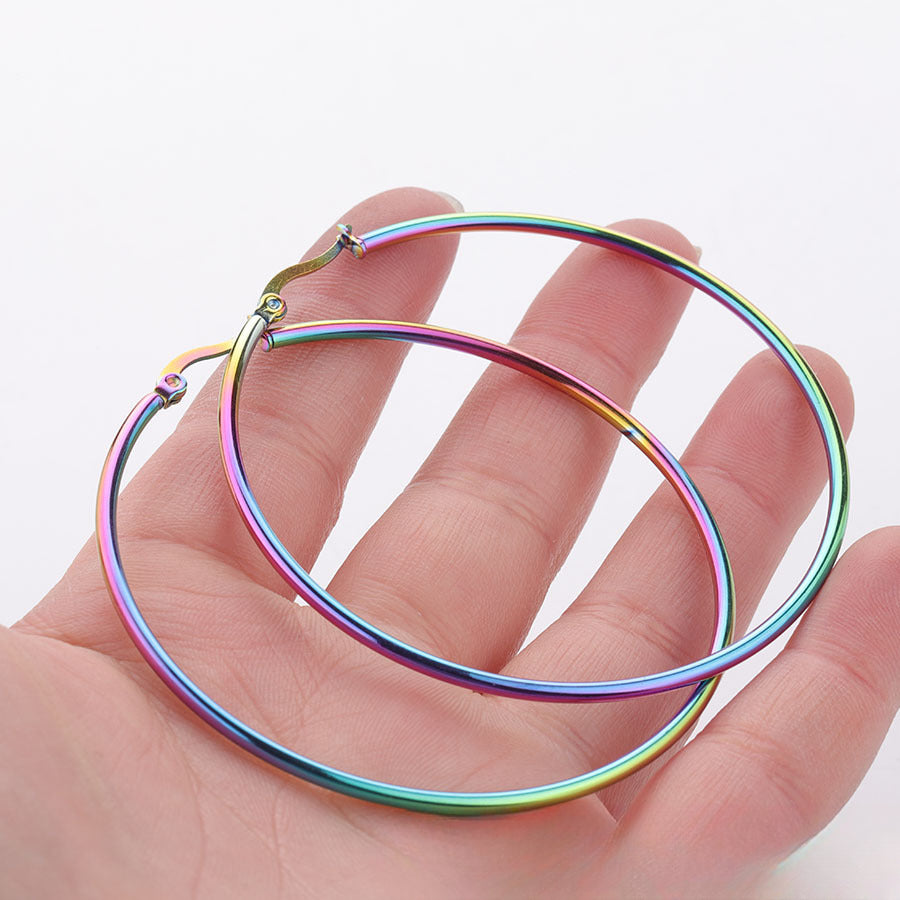 Wholesale Stainless Steel Earrings Exaggerated Large Earrings Statemente Earrings ACC-ES-Chunp002