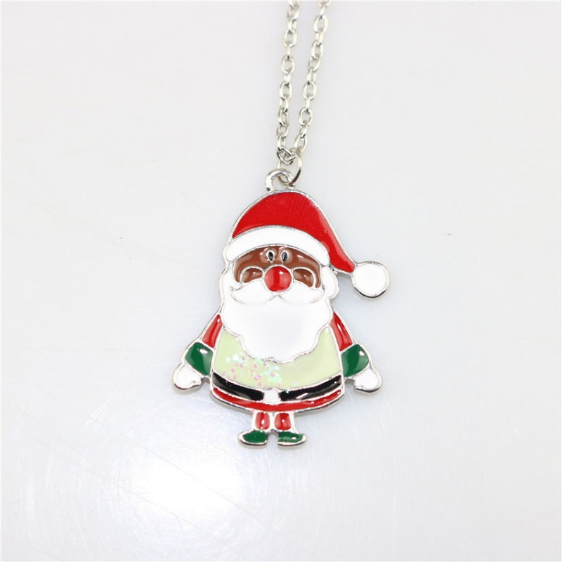 Wholesale Christmas Sticker Printed Necklaces ACC-NE-HaoYun002