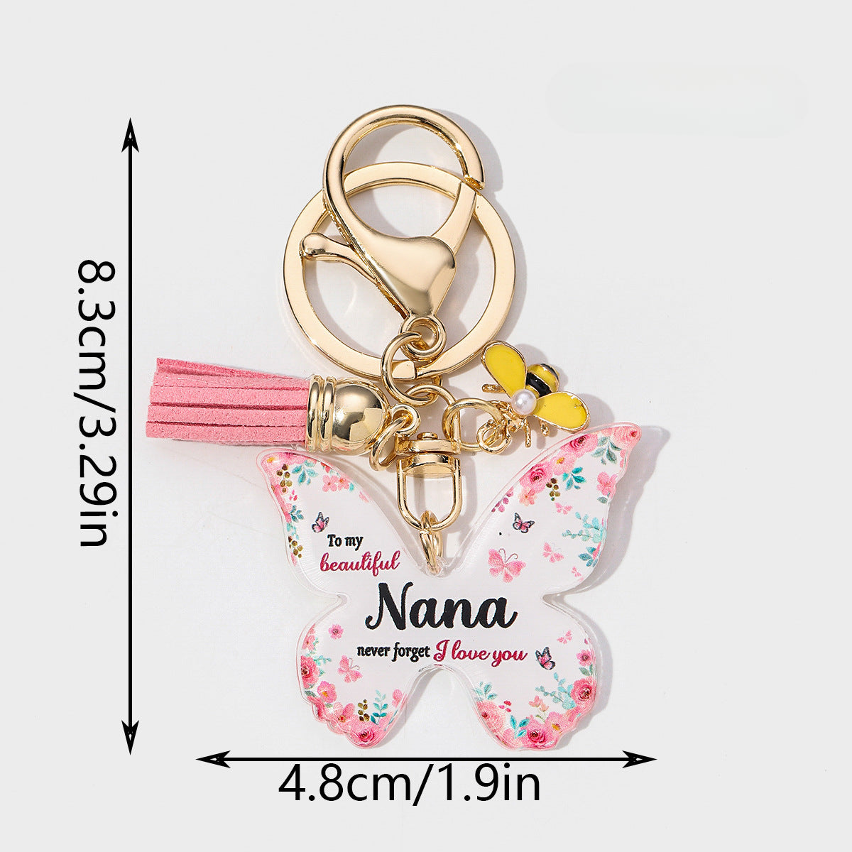 Wholesale Butterfly MOM Grandma Mother's Day Gift Acrylic Keychain Creative Keychain ACC-KC-HuiWen014