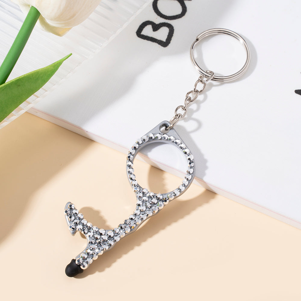 Wholesale Multifunctional Double-Sided Diamond Door Opener Portable Keychain ACCVIP-KC-ZhiYa014