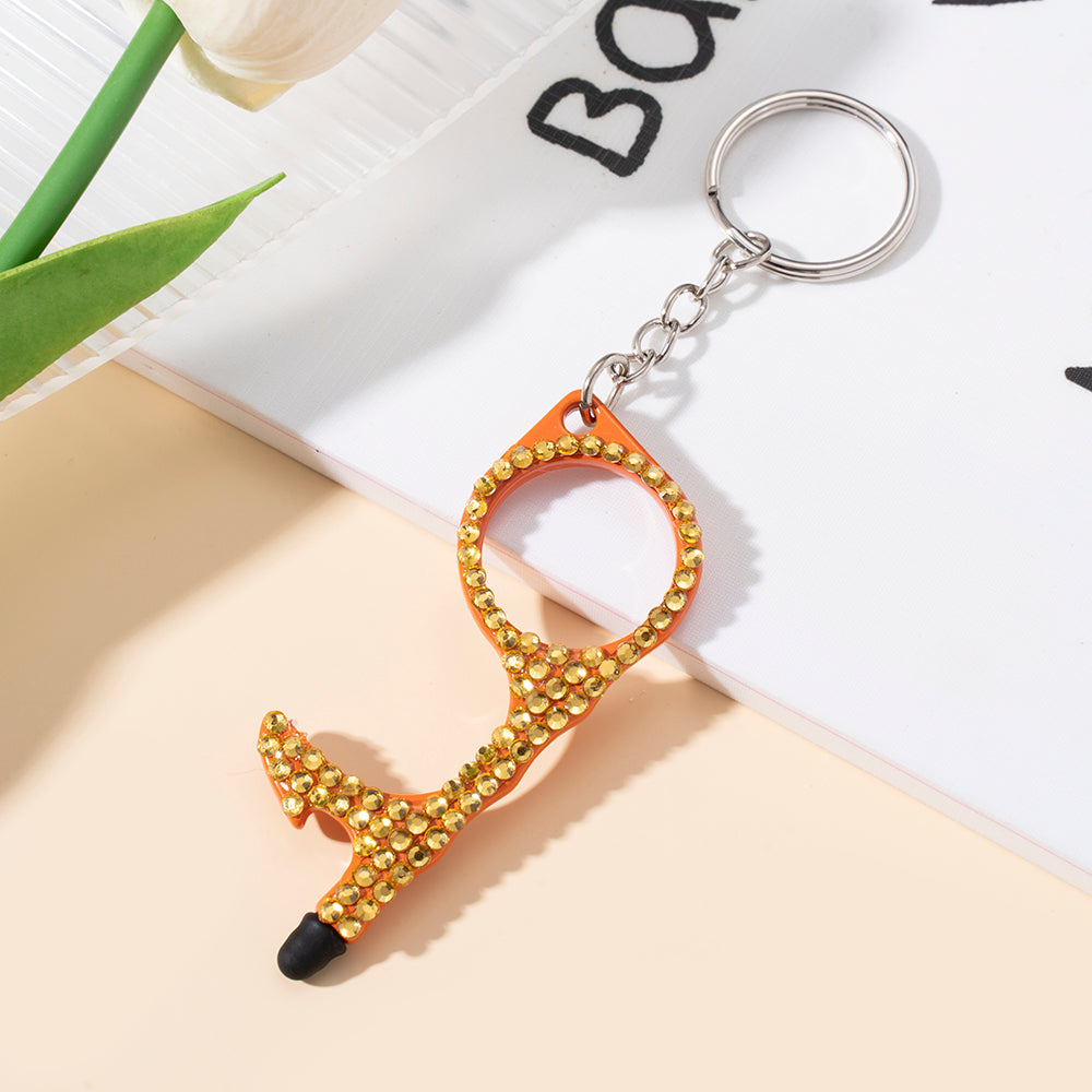Wholesale Multifunctional Double-Sided Diamond Door Opener Portable Keychain ACCVIP-KC-ZhiYa014