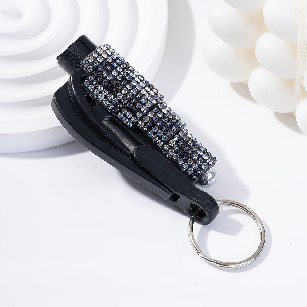 Wholesale Mini Car Hammer Seat Belt Release Keychain with Drill ACCVIP-KC-ZhiYa013