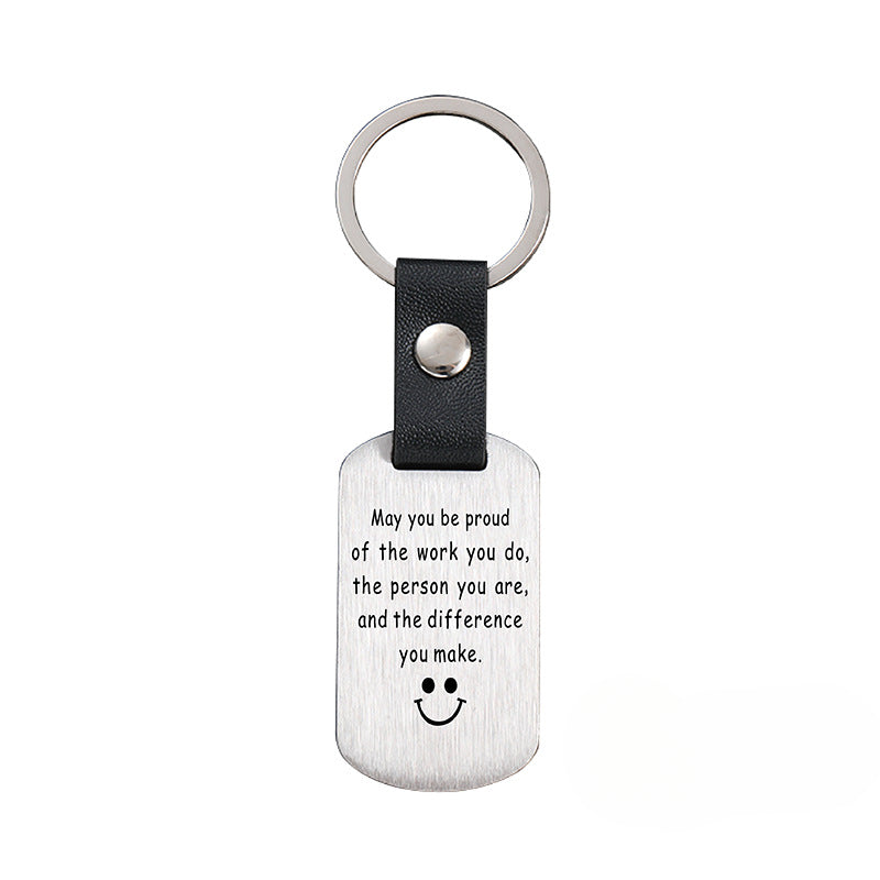 Wholesale Father's Day Metal Leather Keychains ACC-KC-GangGu029