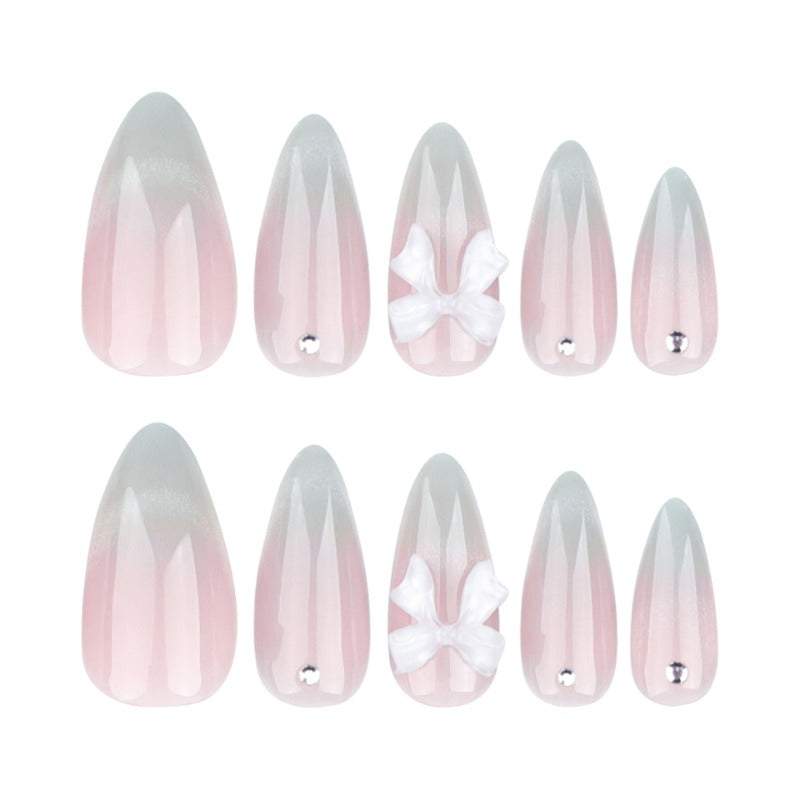 Wholesale 24 Pieces/box Bow Cat Eye 3D Nails Kits Nail Stickers ACC-NS-LeFan144