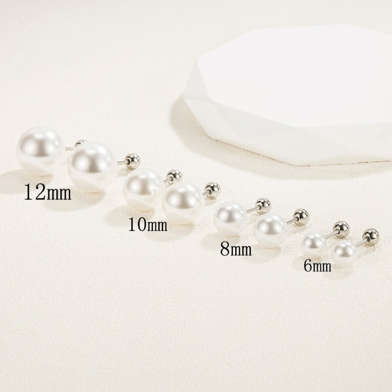Wholesale Pearl Small Fresh Spiral Buckle Earrings ACC-ES-WeiHua002