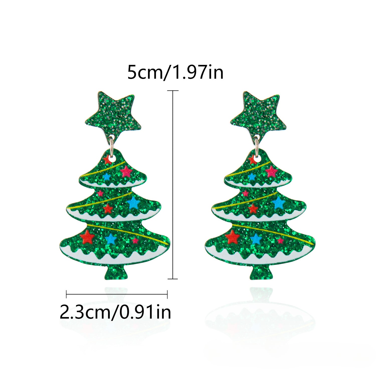 Wholesale Christmas Printed Acrylic Earrings ACC-ES-FanYou003