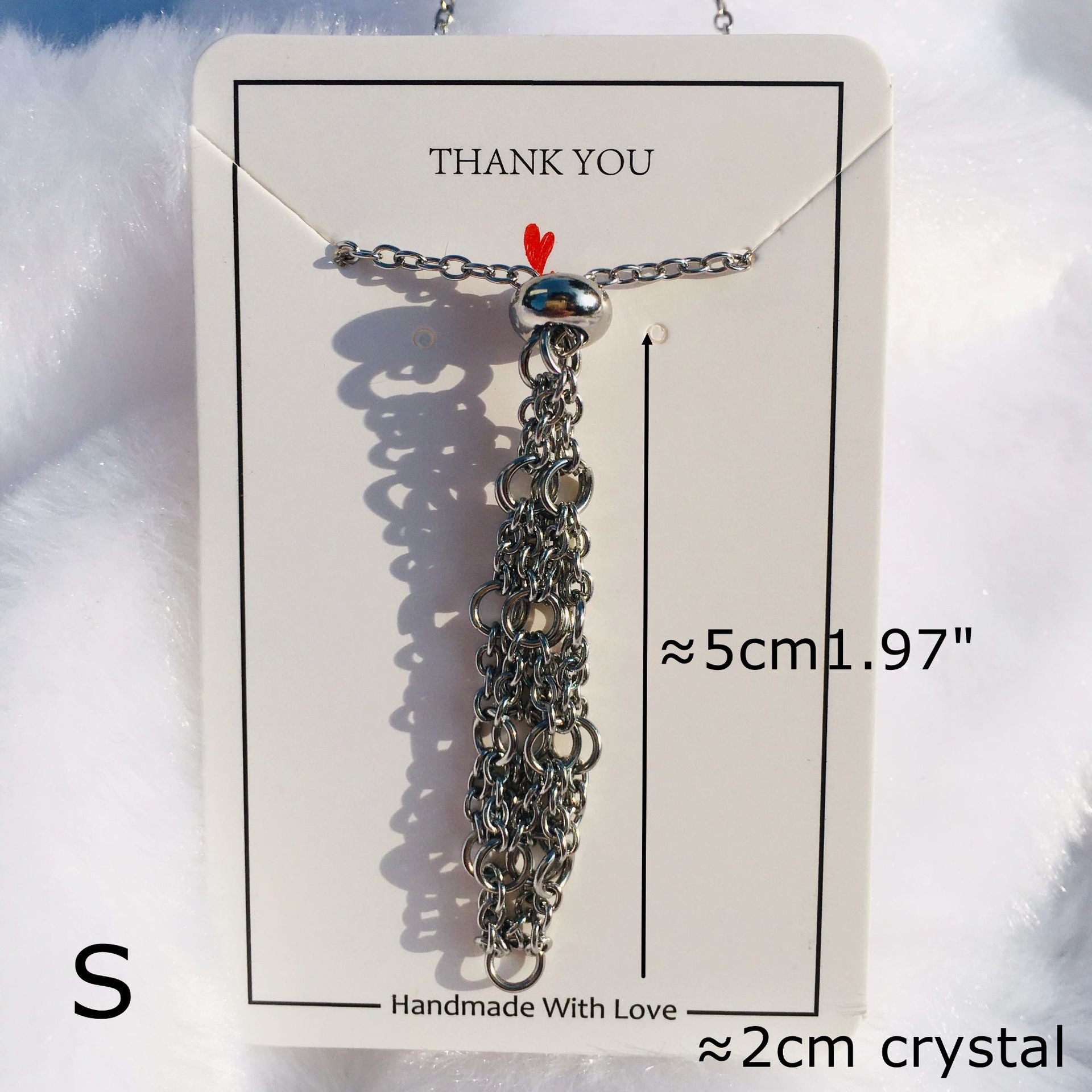 Wholesale Natural Stone Crystal O-shaped Chain Adjustable Metal Mesh Pocket Necklace ACC-NE-RongGuan007