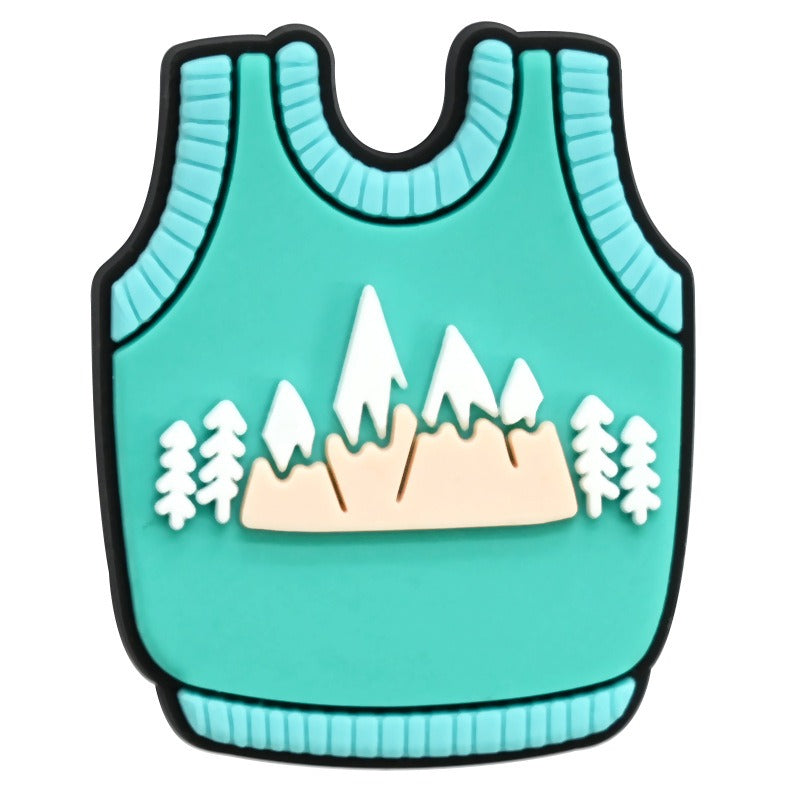 Wholesale Random 100pcs Winter Sweater PVC Soft Rubber Shoe Buckle Decoration ACC-SC-RYY080