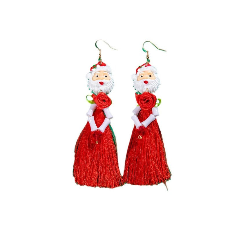 Wholesale Christmas All-match Effie Grass Santa Claus Tree Earrings ACC-ES-YingHao008