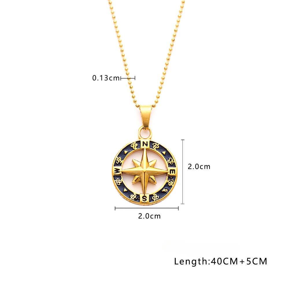 Wholesale Gold Vintage Pearl Heart Shaped Love Titanium Steel Pendant Necklace ACC-NE-Feif002