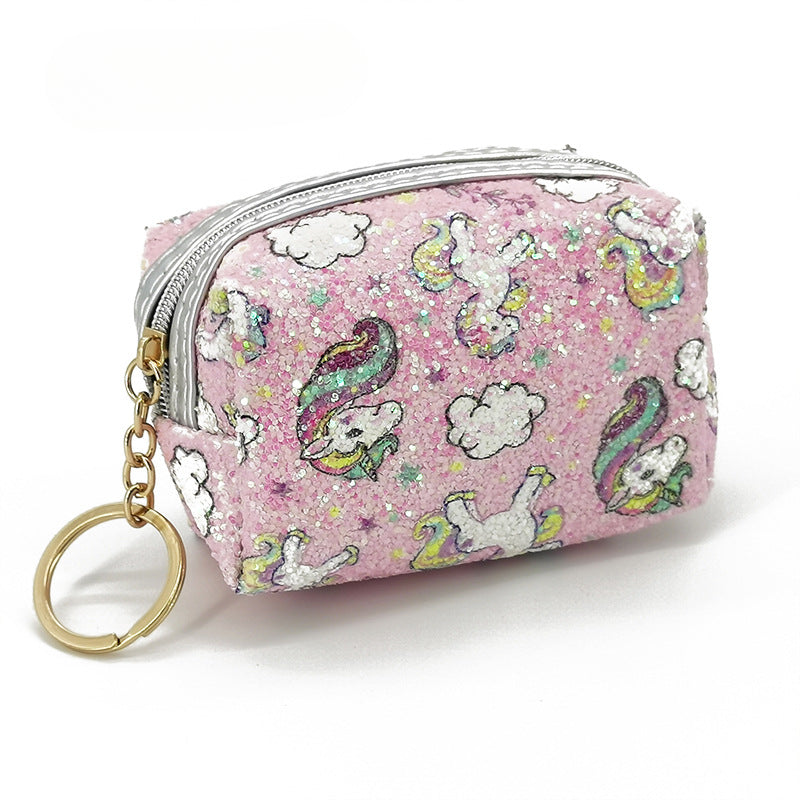 Wholesale Sequin Unicorn Keychain Keychain Wallet ACC-KC-YouMei004