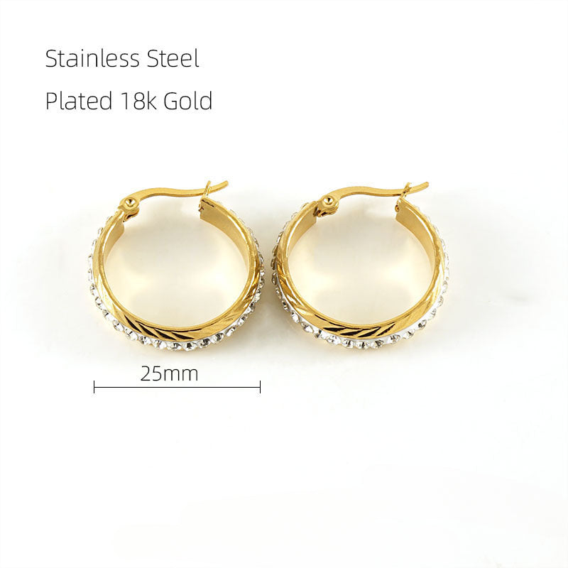 Wholesale Light Luxury Stainless Steel Diamond Earrings ACC-ES-ZhongXin013