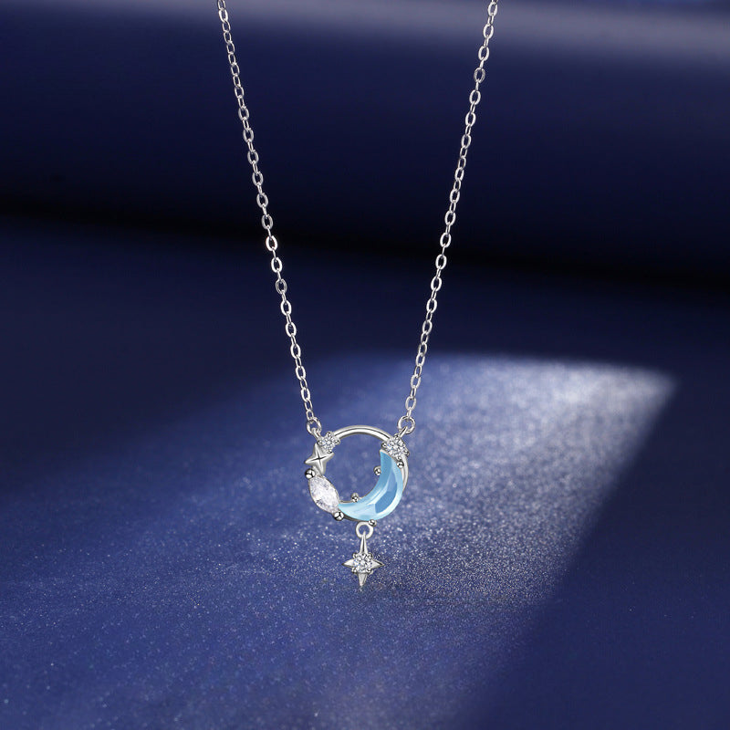 Wholesale 925 Sterling Silver Dream Chasing Star Necklace ACC-NE-XJF004