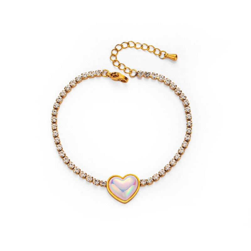 Wholesale Titanium Steel Heart  Butterfly Haoshi Bracelet ACC-BT-BangJie001