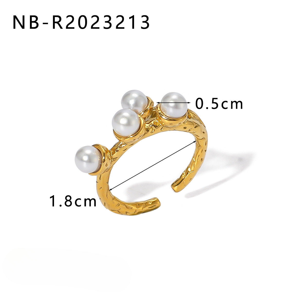 Wholesale 18K Gold Stainless Steel Irregular Round Rings ACC-RS-XinY015