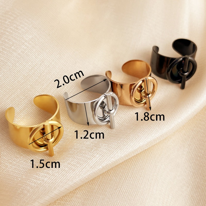 Wholesale 18K Gold Titanium Steel Rings ACC-RS-YuSen002