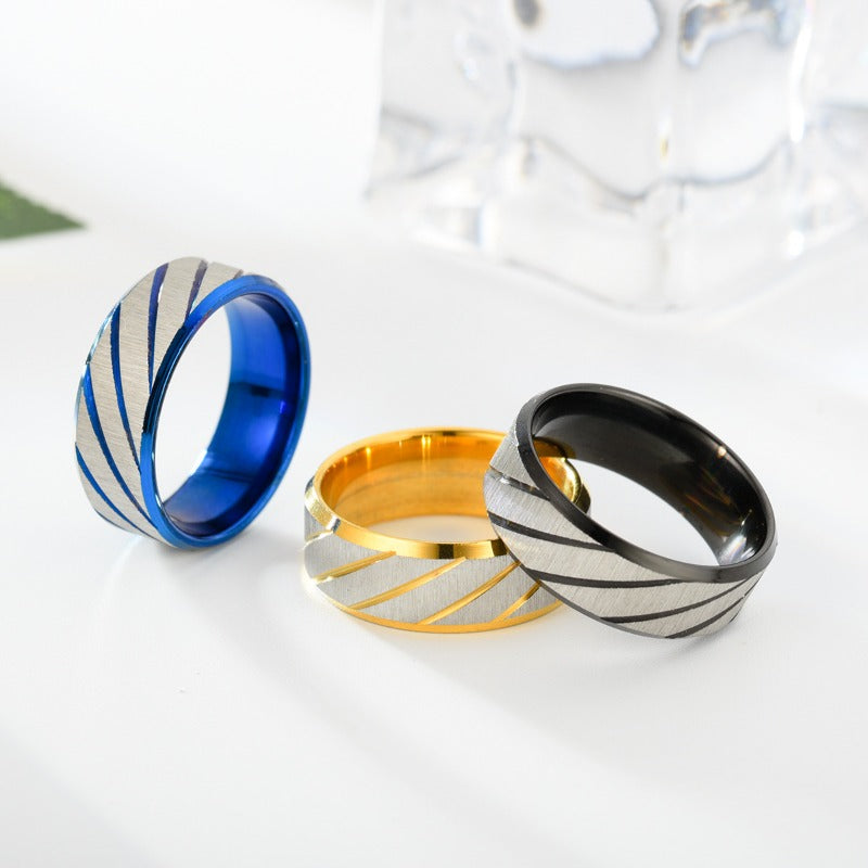 Wholesale Men's Stainless Steel Finger Rings ACC-RS-BanLan006