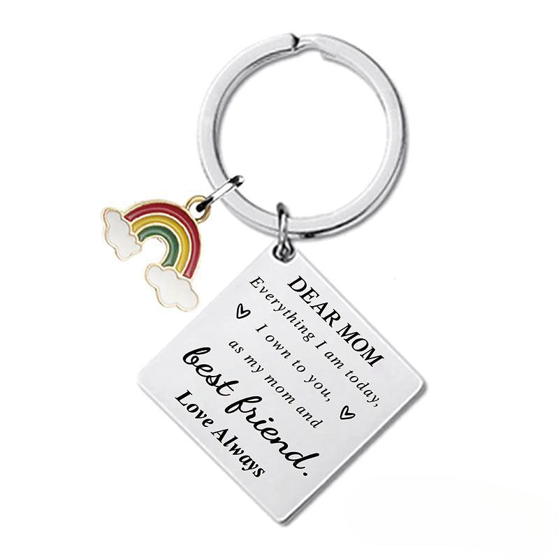 Wholesale Mother's Day Gift Metal Square Keychain ACC-KC-Ganggu007