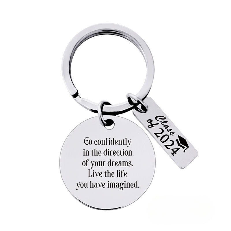 Wholesale 2024 Graduation Season Gift Stainless Steel Keychain ACC-KC-Ganggu011